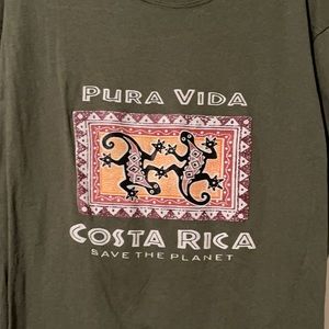 Costa Rica pura vida UNISEX medium T-shirt green